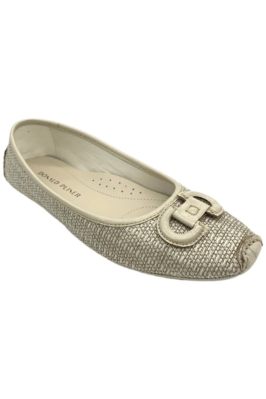 Donald Pliner Women's Reanna Flat Silver Jute - Medium
